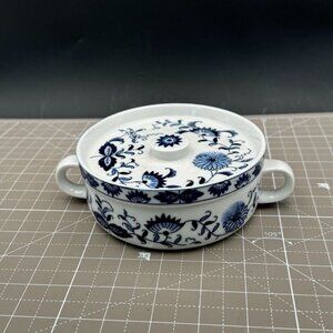Vintage Blue Oyster Ceramic Individual Casserole Dish